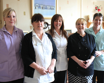Staff of Hollylodge EMI Residential Care Home, south Wales