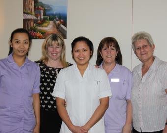 Staff at Thomas Gabrielle Nursing Home, Cwmbran
